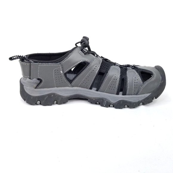 Eddie Bauer Sandals Mens 10m Leather Gray Cinch main image 11